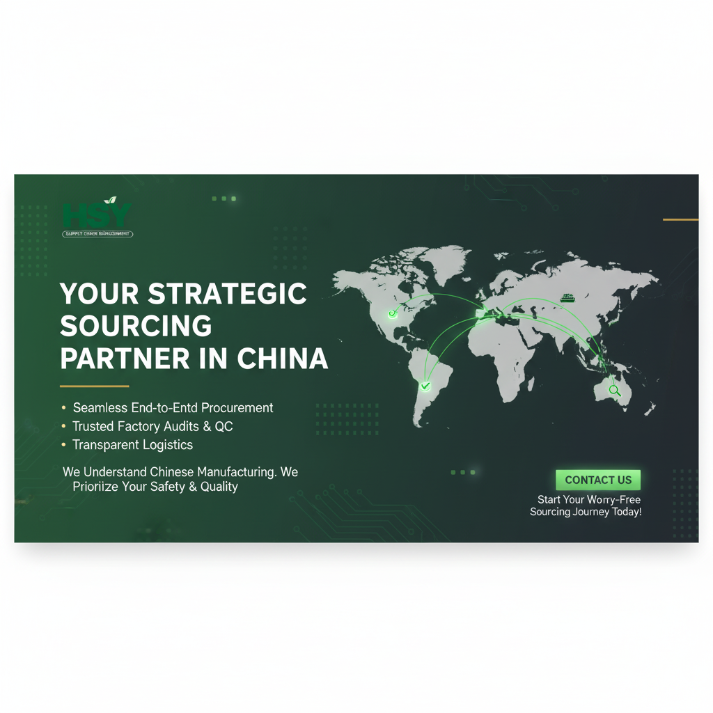 China Sourcing Agent | Reliable Supply Chain Management - HSY Sourcing